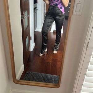 Massimo Dutti satin chocolate brown pants. US size 4. For reference I am 5’2”.